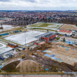Suwałki Arena - plac budowy z lotu ptaka